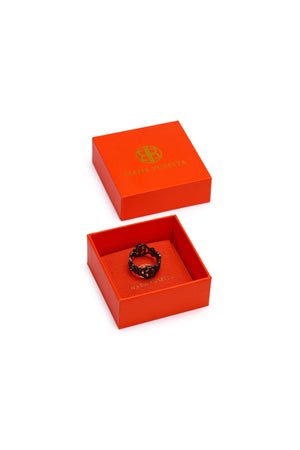 Lila Ring Brooch - Black