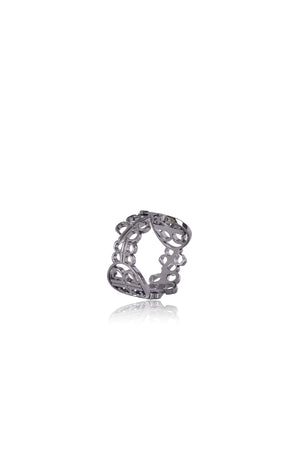 Lila Ring Brooch - Black