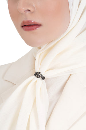 Lila Ring Brooch - Black