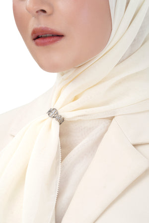 Lila Ring Brooch - Silver