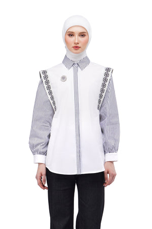 Madelyn Stripe Shirt - White