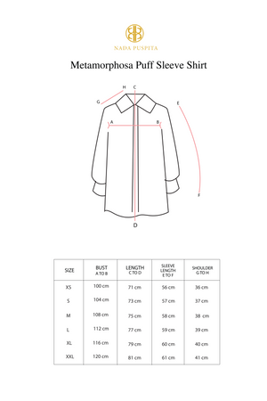 Metamorphosa Puff Sleeve Shirt - Ash Grey