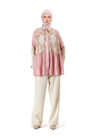 Monoglam Pleated Shirt - Pink
