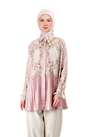 Monoglam Pleated Shirt - Pink