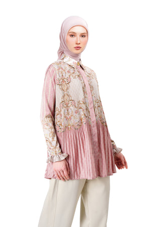 Monoglam Pleated Shirt - Pink