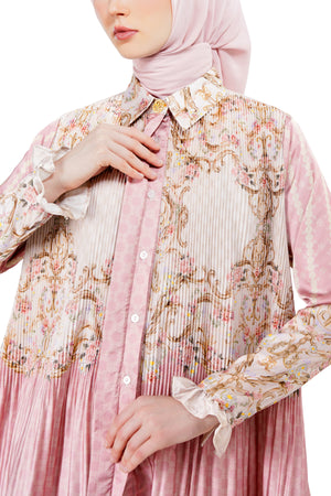 Monoglam Pleated Shirt - Pink