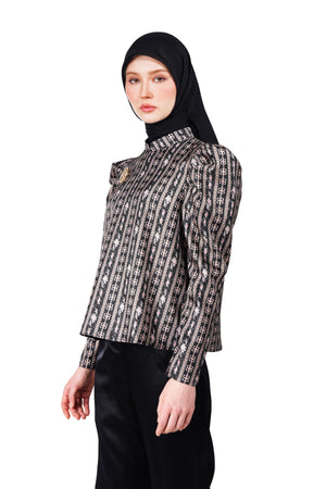 Monoglam Puffy Blouse - Black