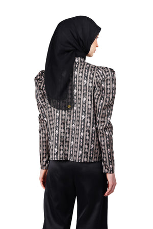 Monoglam Puffy Blouse - Black