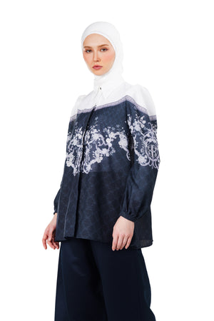 Monoglam Puffy Shirt - Navy
