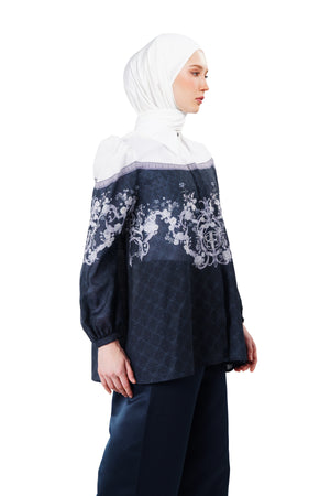 Monoglam Puffy Shirt - Navy