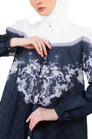 Monoglam Puffy Shirt - Navy