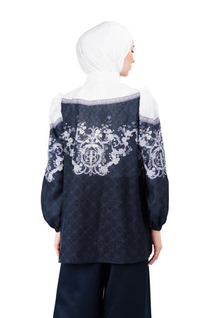 Monoglam Puffy Shirt - Navy