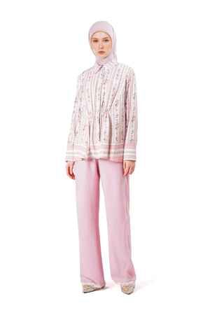 Monoglam Ruched Shirt - Pink