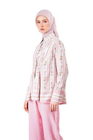 Monoglam Ruched Shirt - Pink