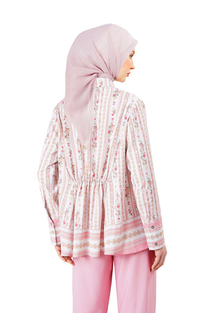 Monoglam Ruched Shirt - Pink