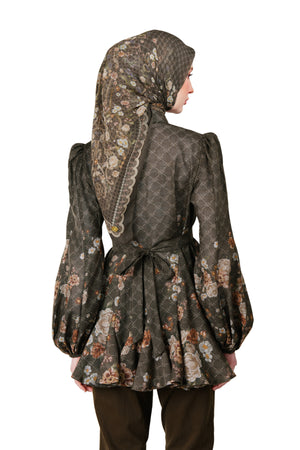 Monoglam Ruffled Shirt - Brown