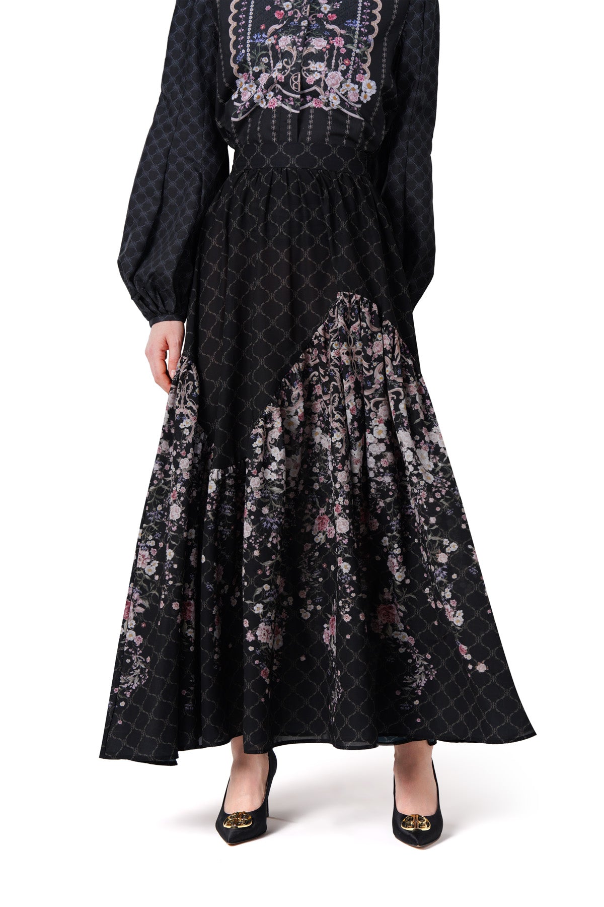 Monoglam Tier Skirt - Black