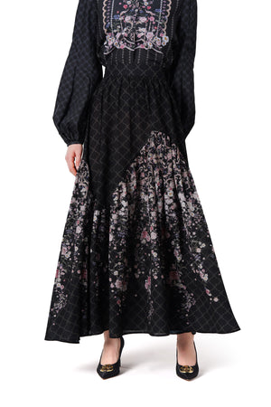 Monoglam Tier Skirt - Black