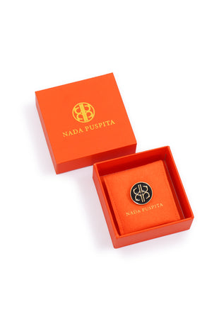 Macaroon Pin Brooch - Black