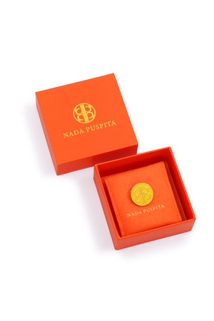 Macaroon Pin Brooch - Yellow