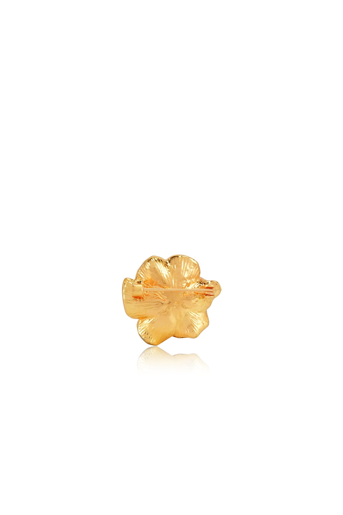 Magnolia Pin Brooch - Black/Gold