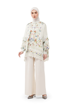 Majestica Raya Batwing Shirt - Ivory