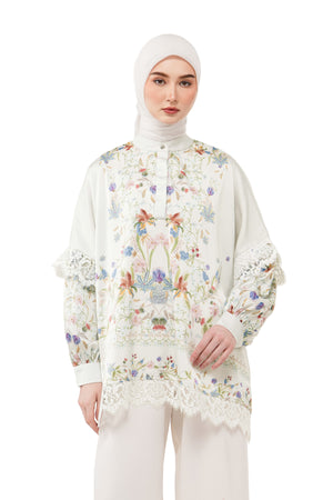 Majestica Raya Batwing Shirt - Ivory