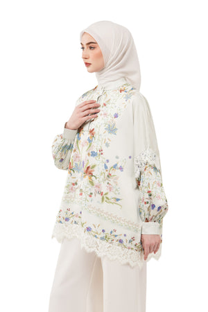 Majestica Raya Batwing Shirt - Ivory