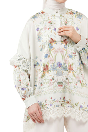 Majestica Raya Batwing Shirt - Ivory