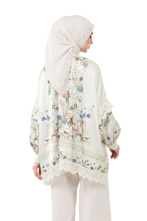 Majestica Raya Batwing Shirt - Ivory