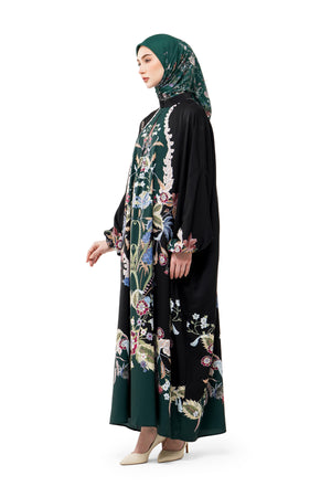 Majestica Raya Kaftan Dress - Black