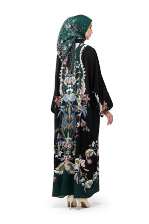 Majestica Raya Kaftan Dress - Black