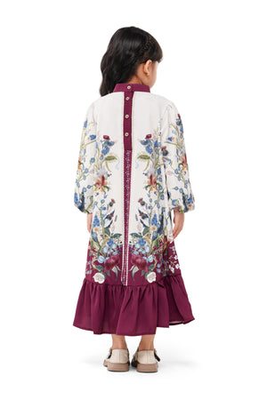 Majestica Raya Kids Dress - Ivory