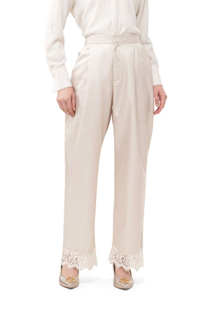 Majestica Raya Lace Pants - Cream