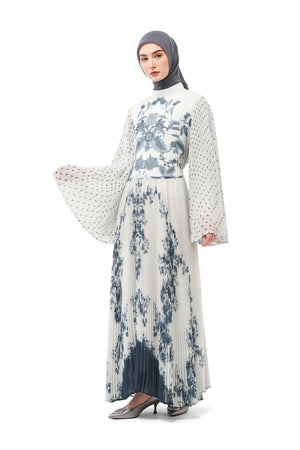Majestica Raya Pleats Dress - Ivory