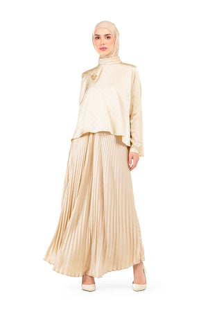 Marilyn Monogram Crop Blouse - Cream
