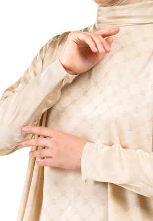 Marilyn Monogram Crop Blouse - Cream