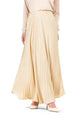 Marilyn Monogram Pleated Skirt - Cream