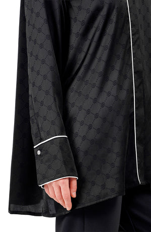 Marilyn Monogram Shirt - Black