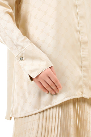 Marilyn Monogram Shirt - Cream