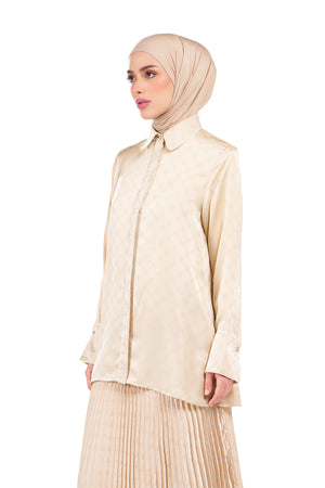 Marilyn Monogram Shirt - Cream
