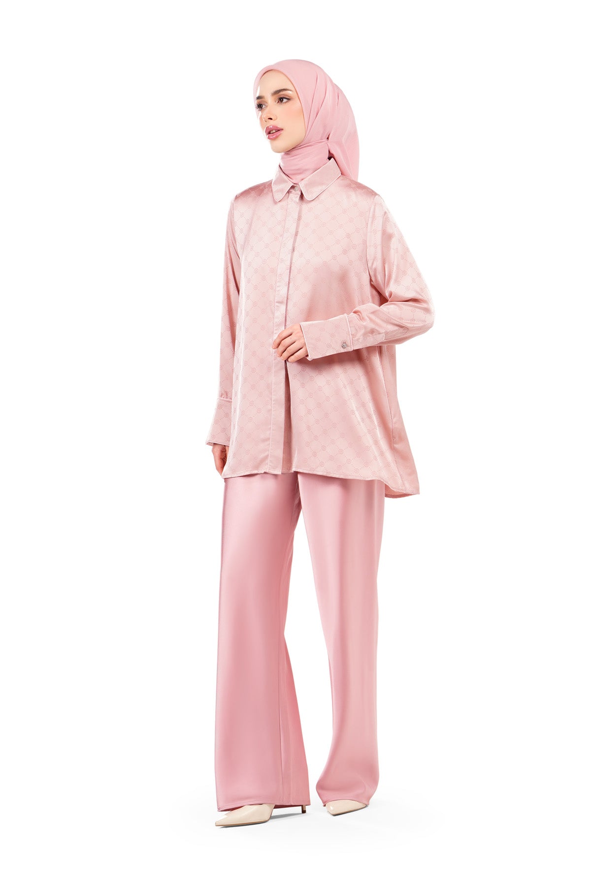 Marilyn Monogram Shirt - Pink