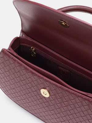 Selena Top Handle Bag - Maroon