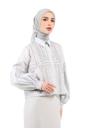 Marrakesh Crop Puff Shirt - Beige
