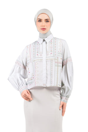 Marrakesh Crop Puff Shirt - Beige