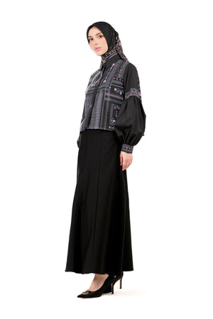 Marrakesh Crop Puff Shirt - Black