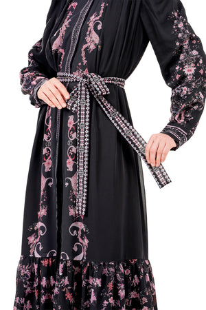 Marrakesh Ruffle Dress - Black