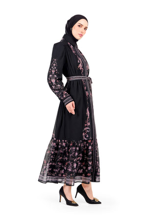 Marrakesh Ruffle Dress - Black