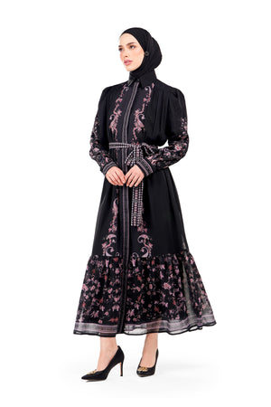Marrakesh Ruffle Dress - Black