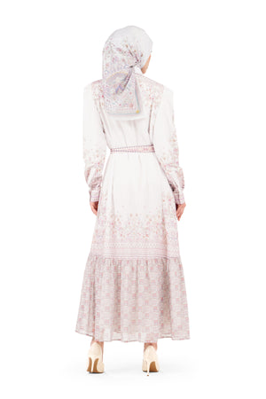 Marrakesh Ruffle Dress - White
